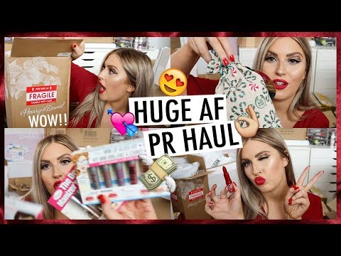 PR Unboxing Haul & Giveaway! 🎁💕 Christmas Gifts & NEW Makeup! Video