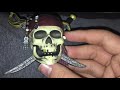 Hallmark Pirates Of The Caribbean Skull Christmas Ornament 2013 Making A Funny Stammering Noise