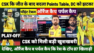 CSK कि जीत के बाद बदला Points Table, Orange Cap व‌ Purple Cap कि रेस हुई तेज देखें टॉप 07 खिलाड़ी