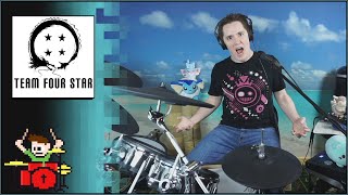 TeamFourStar Tribute! Ready To Die + Party Party Party On Drums!