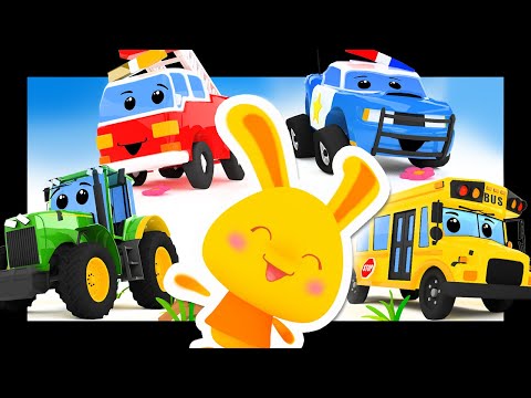 La chanson des véhicules +40 min de voitures, camions, bus, police | Titounis