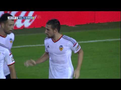 Goal of Alcácer (1-0) Valencia CF - Málaga CF - HD