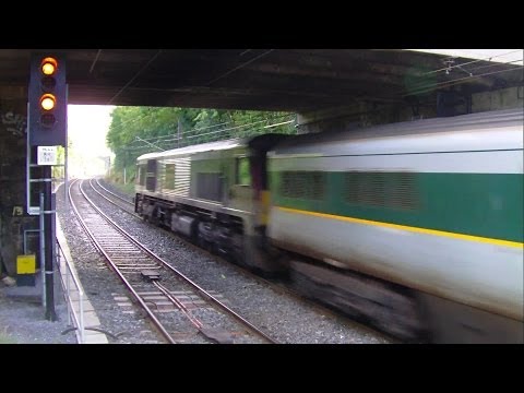 Irish Rail Enterprise Train (9003) + 201 Class Locomotive (206) - Harmonstown, Dublin