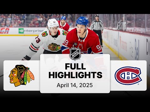 NHL Highlights | Blackhawks vs. Canadiens | April 14, 2025