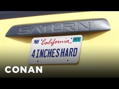 Check These Humble Los Angeles License Plates | CONAN on TBS