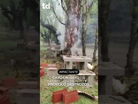 Así quedó un balneario de Córdoba tras el impacto de un rayo