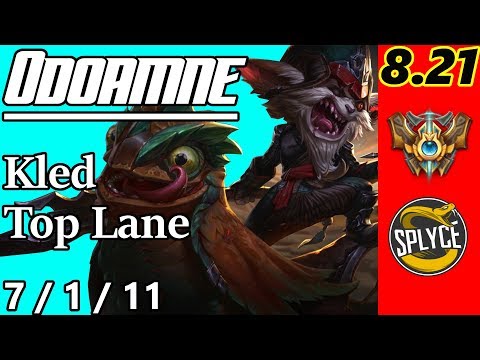 Odoamne - Kled VS Sion Toplane - S8 Patch 8.21 - EUW Challenger - Full Gameplay