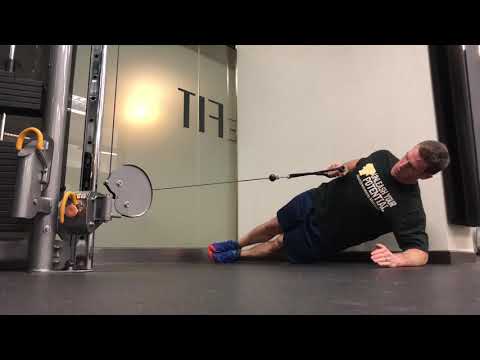 Exercise thumbnail image for Side Plank Cable Row