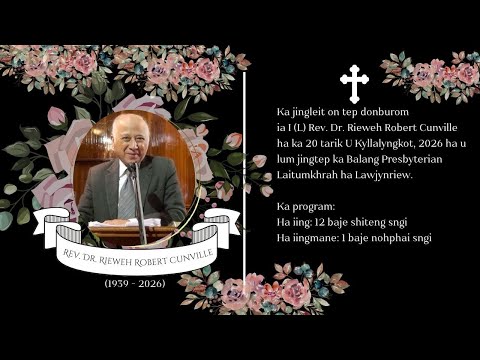 LIVE STREAMING | KA JINGLEIT ON TEP DONBUROM IA I (L) REV. DR. R. R. CUNVILLE | 20-01-2026 🛑