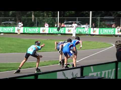 1/2 final1 Junior B Men - 1 Lap Sprint (2016 European Championships Inline Speedskating)
