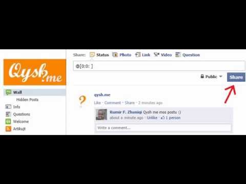 Qysh Me Bo ni Status Update te Zbrazet ne Facebook?