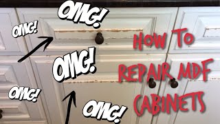 How To Repair Water Damaged MDF Cabinets |#mdfcabinets #repairmdfwaterdamage #paintedkitchencabinets