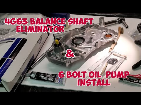4g63 DSM 6 Bolt Balance Shaft Eliminator Install - Oil Pump Install