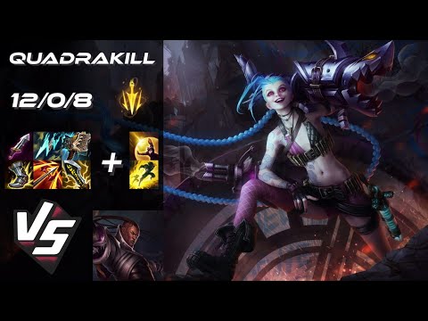 BOTTOM Jinx vs Lucian [QUADRAKILL] - NA Challenger Patch 14.24