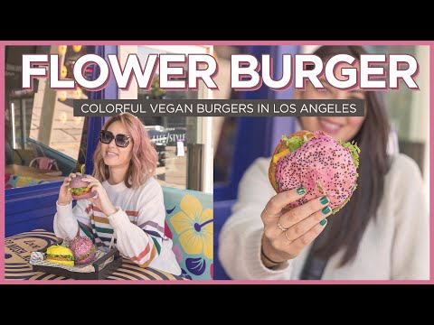 來自LA的Flower Burger餐廳：一起看這些超級多彩的素食漢堡！ (We Tried the Most Colorful Vegan Burgers at Flower Burger in Los Angeles)