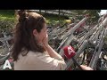 Boom verplettert fietsen Amstelstation