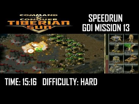 SPEEDRUN: C&C Tiberian Sun GDI Mission 13 (Hard). NO GLITCH.