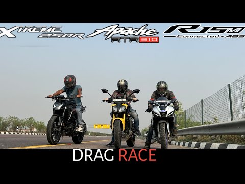 Xtreme 250R vs Apache RTR 310 vs R15M Triple Battle #xtreme250r #apachertr310 #r15