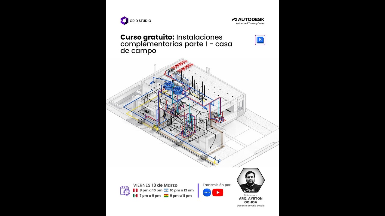 Curso Gratuito Modela las instalaciones MEP de una Casa de Campo - Parte I
