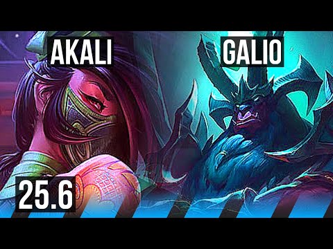 AKALI vs GALIO (MID) | 10/1/3, Legendary | EUW Master | 25.6