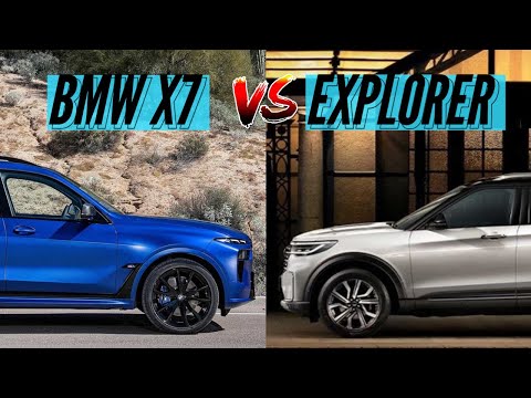 Thumbnail for 2023 Ford Explorer vs 2023 BMW X7 Visual Comparison | Explorer or X7?! | SUV Battles! by BMW X7, Ford EXP, rall, Mercedes-Benz GL, SUV, BMW, Land Rover, rally, Mercedes-Benz, Car, Ford EX, Mercedes-Benz GLS