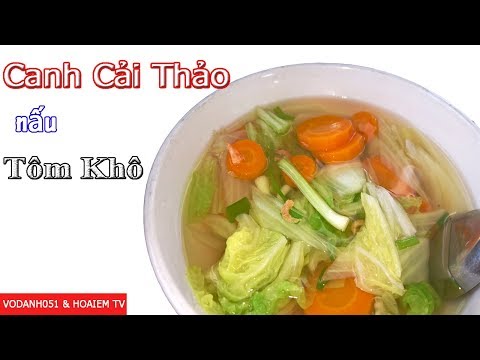 Canh cải thảo nấu Tôm khô