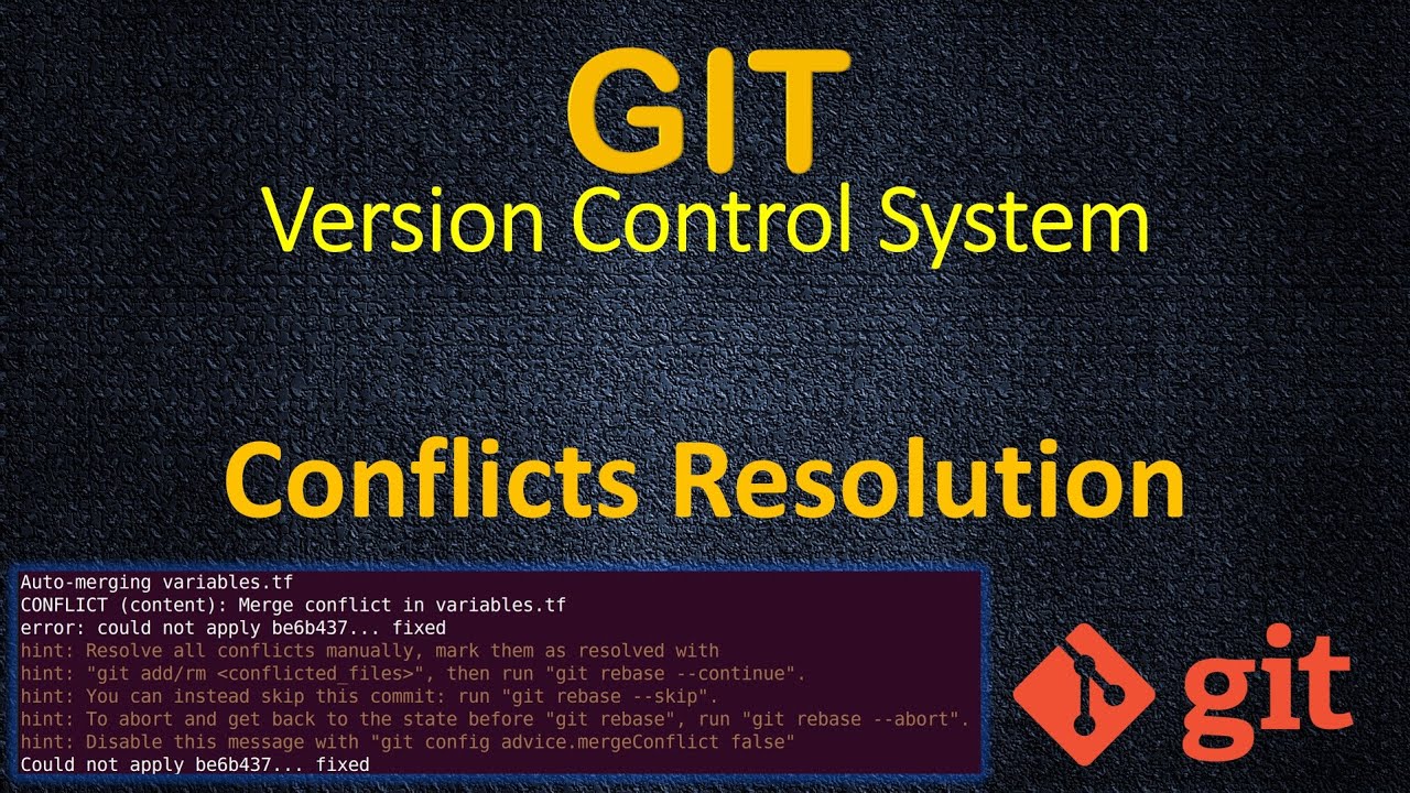 Git  - How to  Resolve Conflicts during MERGE or REBASE on Git and GitHub