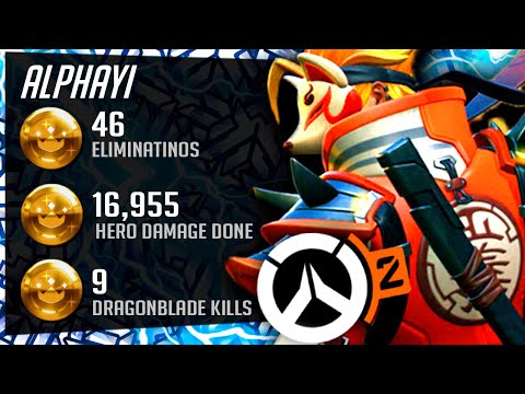 Hangzhou Spark ALPHAYI PRO GENJI - 46 ELIMS! POTG! [ OVERWATCH 2 ]
