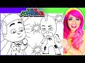 Coloring PJ Masks Coloring Pages 💚 Greg & Gekko Superhero Coloring Pages + Ohuhu Art Markers