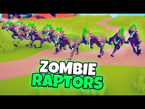 ZOMBIE RAPTORS VS EVERY FACTION | TABS MODDED GAMEPLAY