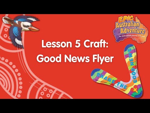 Lesson 5 Craft: Good News Flyer | VBS 2025 Epic Australian Adventure