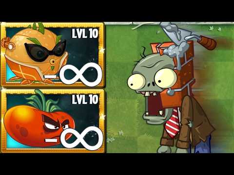 Pvz 2 v11.7.1 Challenge - All Plants Vs 99 Brickhead Zombies