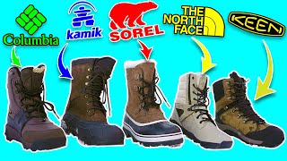 Top 5 Winter Boots CUT IN HALF - Sorel vs Columbia vs North Face vs Keen vs Kamik