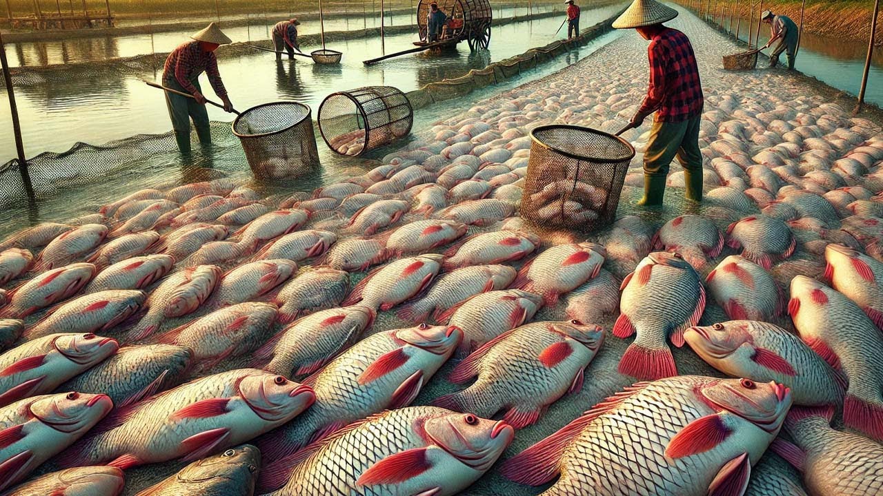 Milhões De Salmão E Tilápia São Capturados Desta Forma Pelos Pescadores Chineses