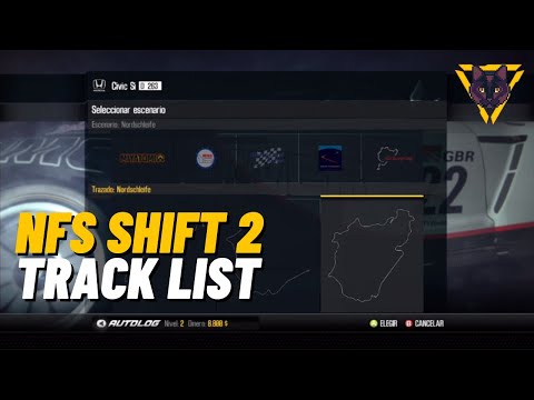NFS SHIFT 2 Unleashed  - Track List (Lista de Circuitos)