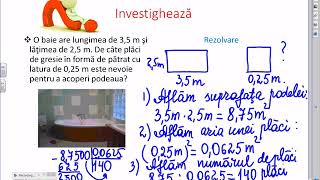 Matematica clasa VI: Figuri și corpuri geometrice. Lectia 9: Aria dreptunghiului.