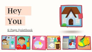 Hey You - 6 Pages Quietbook | Activity | Sensory | Educational Books for Ki
