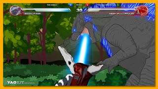 Godzilla 2021 vs Mega Skullcrawler with Healthbars | YaoKit Animations