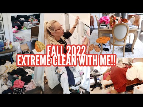 2022 EXTREME FALL CLEAN WITH ME // THE WORST MY HOUS HAS EVER LOOKED // CLEANING MOTIVATION