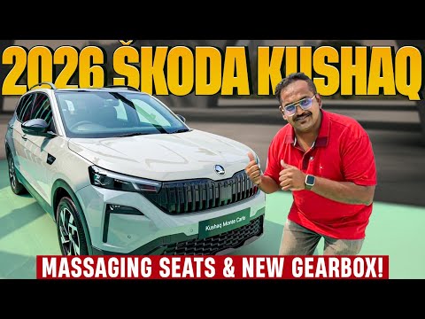 2026 Škoda Kushaq First Look - Massaging Seats & Panoramic Sunroof! | @MotorBeam