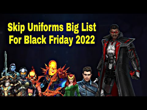 Big List Top 30 Skip Uniforms? Black Friday 2022 No Need Buy - Marvel Future Fight