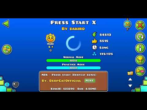 "Press Start X" by: Dakiro | Complete | Geometry Dash