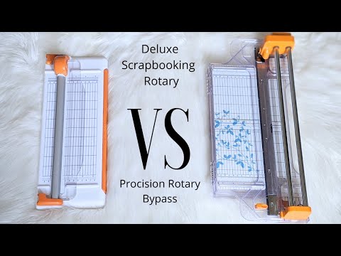Fiskars Deluxe Scrapbooking Rotary Paper Trimmer VS Fiskars Procision Rotary Bypass Trimmer
