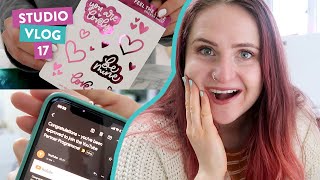 STUDIO VLOG | Making stickers on Silhouette Cameo & Getting Monetized on Youtube | 017