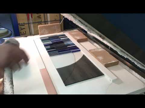 Fused Glass. In-kiln assembly.
