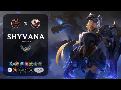 Shyvana Jungle vs Lee Sin - KR Challenger Patch 12.21