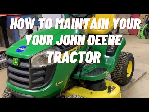 John Deere D110, E110 and S100 Oil Change, Blades, Grease & More!