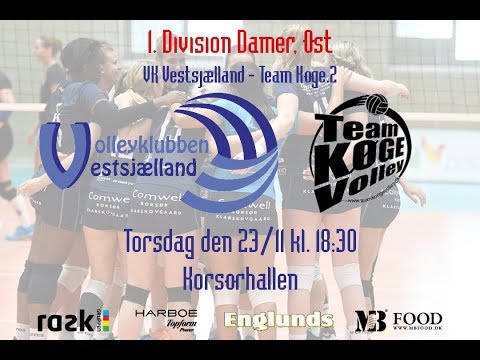 1. Div. Damer, Øst. VK Vestsjælland - Team Køge.2. 23. november 2017