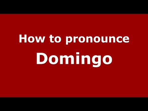 How to pronounce Domingo (Mexico/Mexican Spanish) - PronounceNames.com