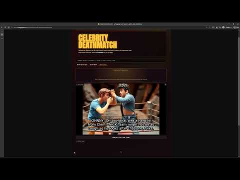 Watch the Celebrity Deathmatch demo